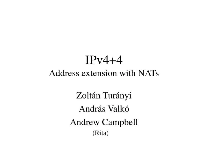 ipv4 4 address extension with nats