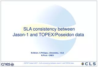 SLA consistency between Jason-1 and TOPEX/Poseidon data