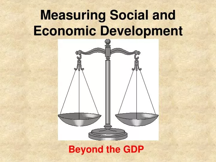measuring social and economic development