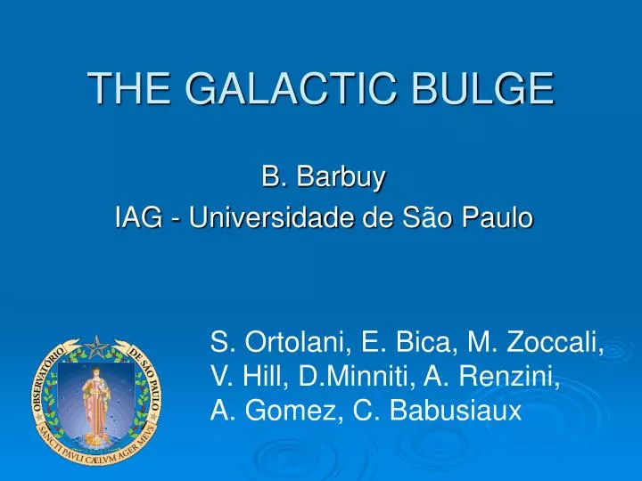 the galactic bulge