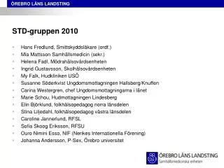 std gruppen 2010