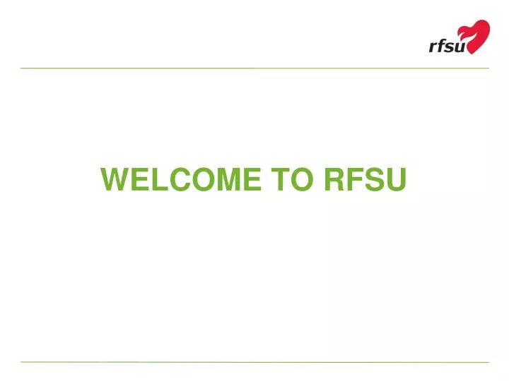 welcome to rfsu