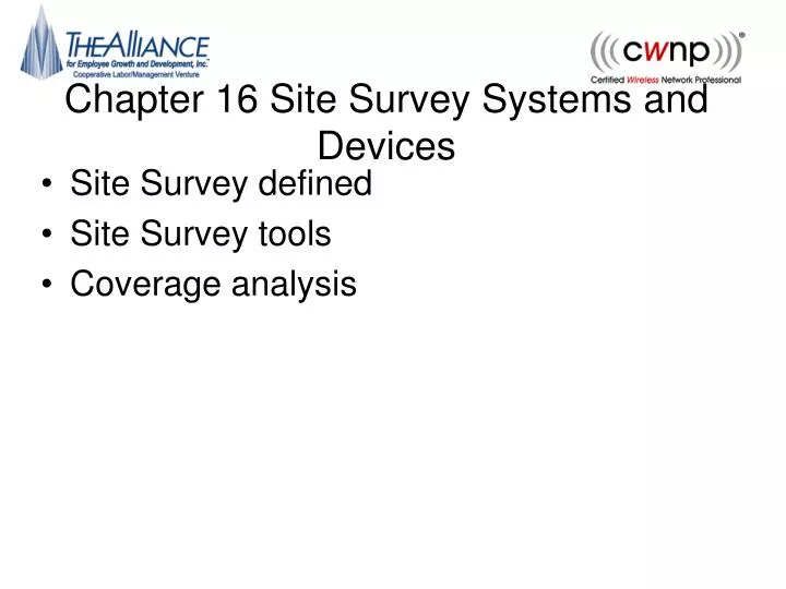 chapter 16 site survey systems and devices