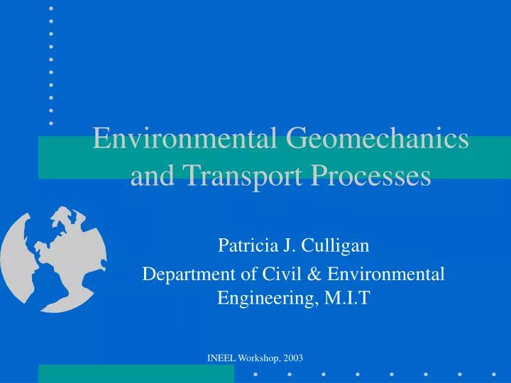 environmental geomechanics and transport processes