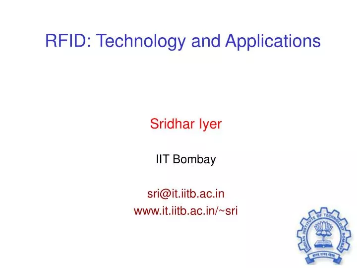 rfid technology and applications