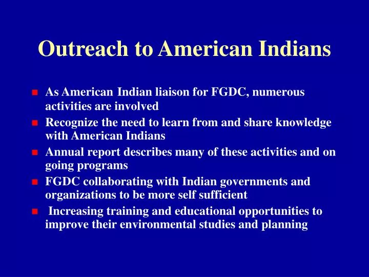 outreach to american indians