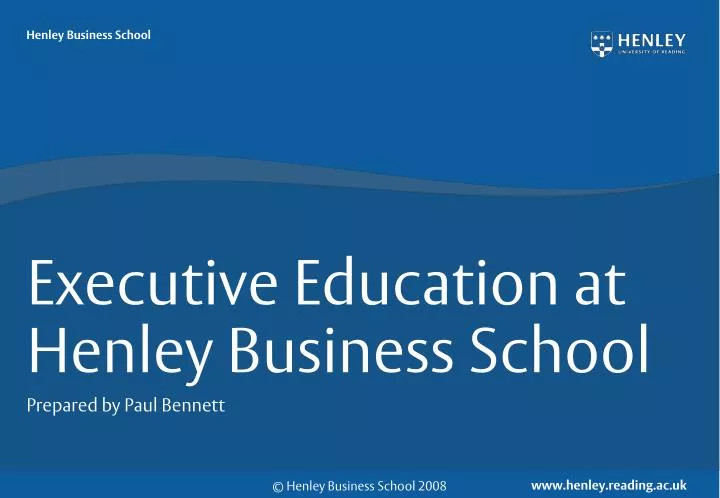 executive education at henley business school