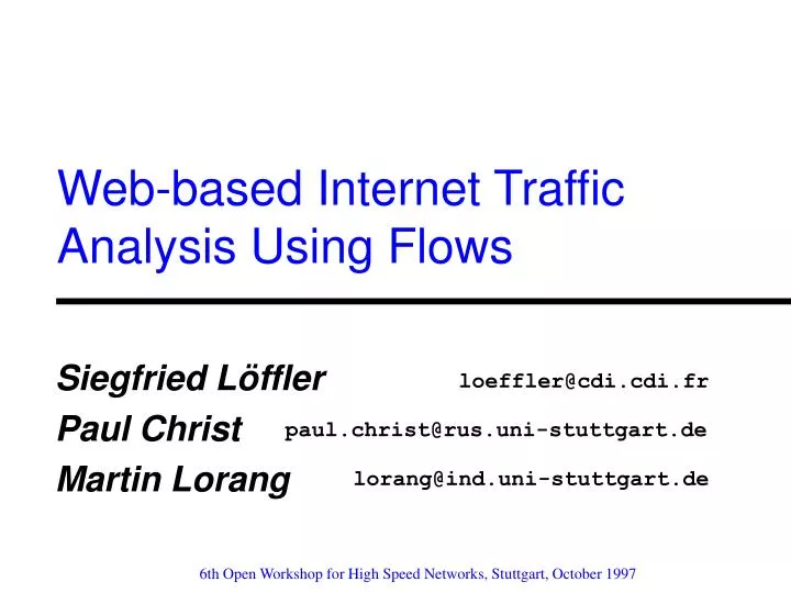 web based internet traffic analysis using flows