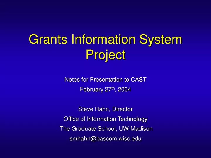 grants information system project