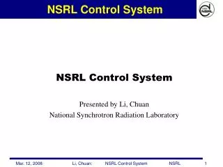NSRL Control System