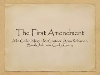 the first amendment