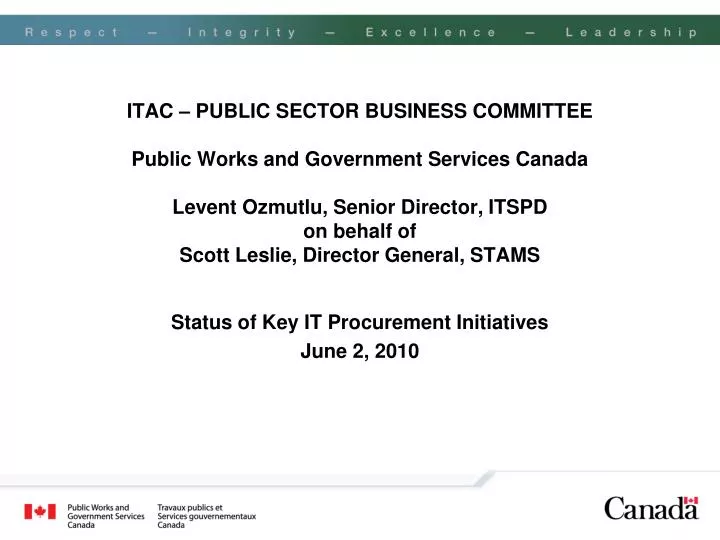 status of key it procurement initiatives june 2 2010