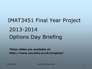 IMAT3451 Final Year Project