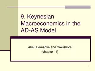 9. Keynesian Macroeconomics in the AD-AS Model