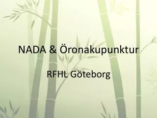 nada ronakupunktur