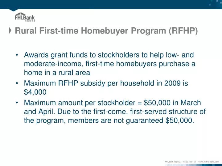 rural first time homebuyer program rfhp