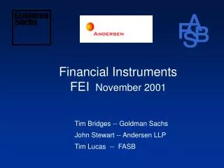 Financial Instruments FEI November 2001