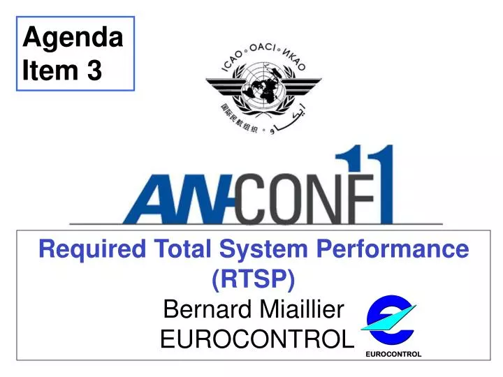 required total system performance rtsp bernard miaillier eurocontrol