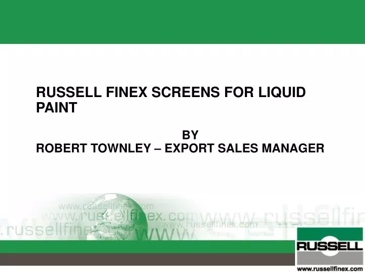 russell finex screens for liquid paint