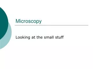 microscopy