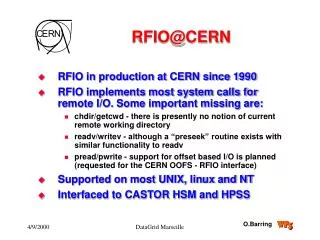 RFIO@CERN