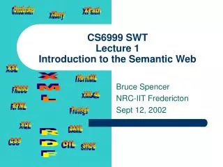 CS6999 SWT Lecture 1 Introduction to the Semantic Web