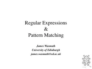 Regular Expressions &amp; Pattern Matching