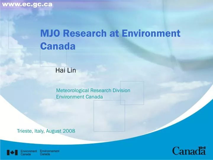 mjo research at environment canada
