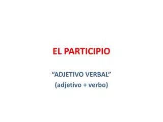 el participio