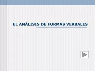el an lisis de formas verbales