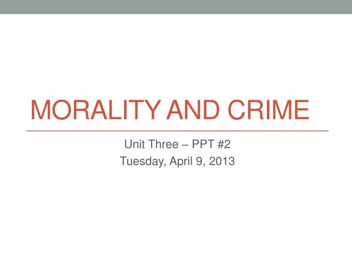 morality and crime