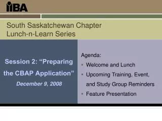 South Saskatchewan Chapter Lunch-n-Learn Series