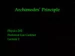 Archimedes’ Principle - slide 1