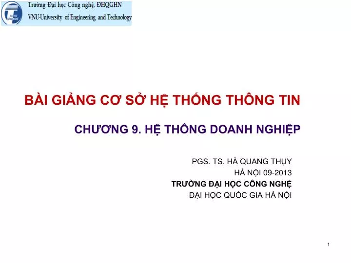 b i gi ng c s h th ng th ng tin ch ng 9 h th ng doanh nghi p