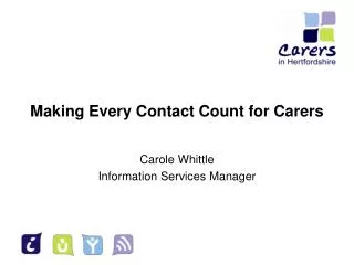 Making Every Contact Count for Carers