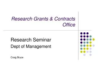 Research Grants &amp; Contracts Office