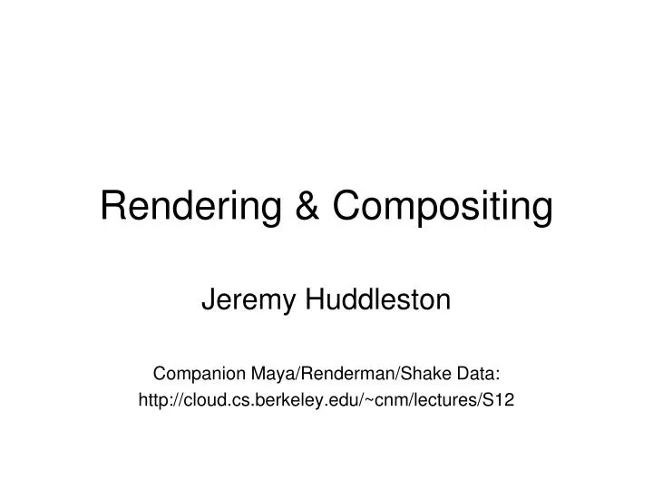 rendering compositing