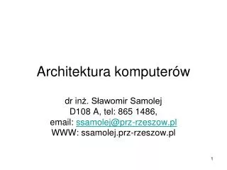architektura komputer w