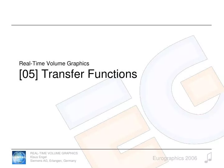 real time volume graphics 05 transfer functions