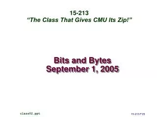 Bits and Bytes September 1, 2005