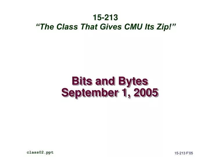 bits and bytes september 1 2005