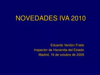 novedades iva 2010
