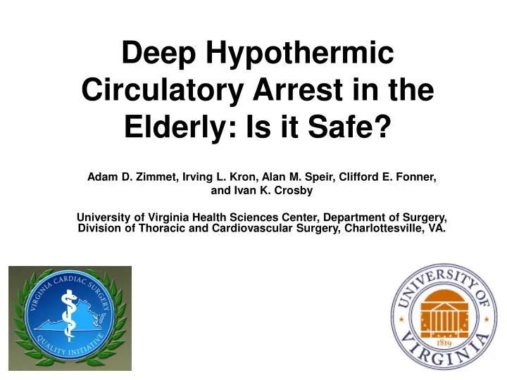 deep hypothermic circulatory arrest in the elderly is it safe