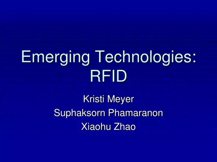 emerging technologies rfid