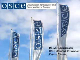 Dr. Alice Ackermann OSCE/Conflict Prevention Centre, Vienna