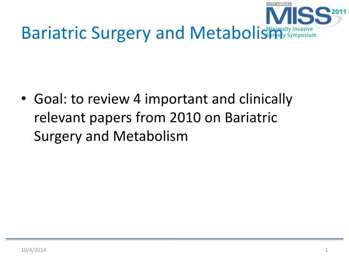 bariatric surgery and metabolism