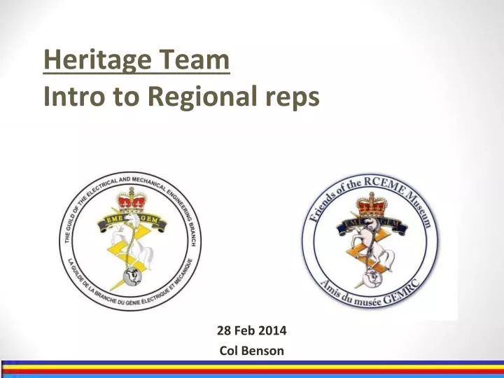 heritage team intro to regional reps