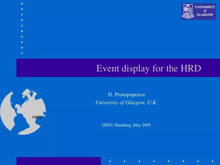 event display for the hrd