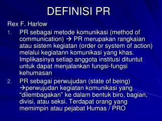 definisi pr