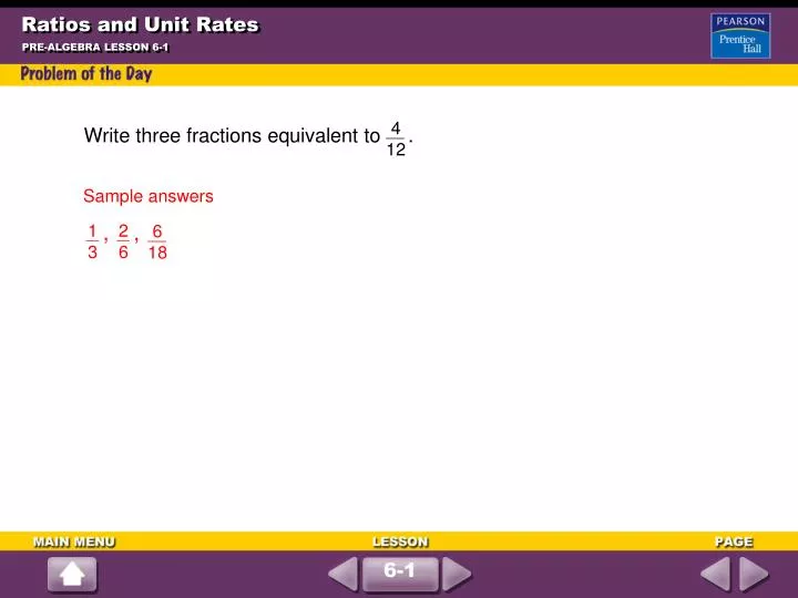 ratios and unit rates